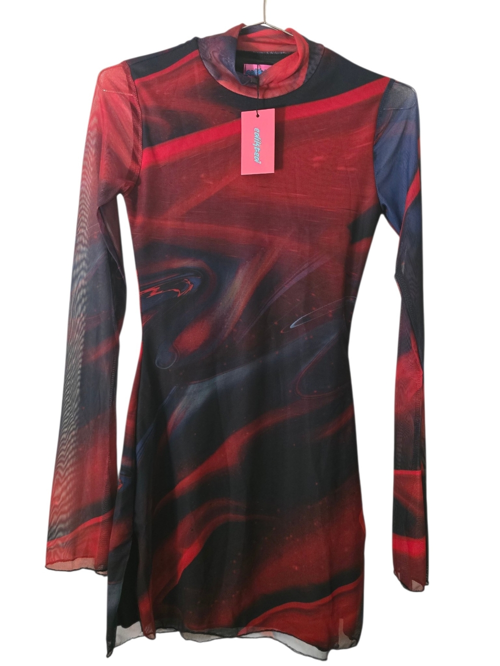 Edikted Sparks Fly Side Splitted Mesh Mini Dress